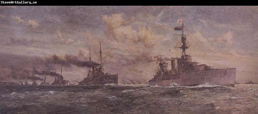 Charles Dixon HMS Cardiff leading the surren-dered German Fleet into the Firth of Forth